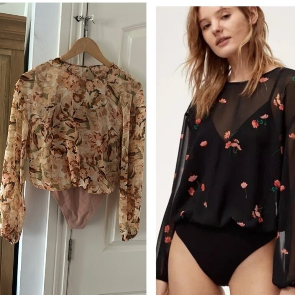 Nwt Wilfred Talmont Floral Bodysuit Xs